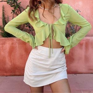 Marisa Beige Mini Skirt Princess Polly